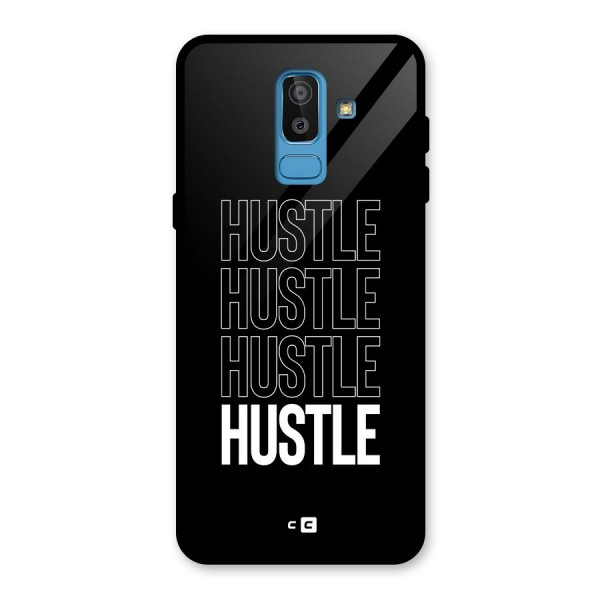 Hustle Hustle Hustle Glass Back Case for Galaxy J8