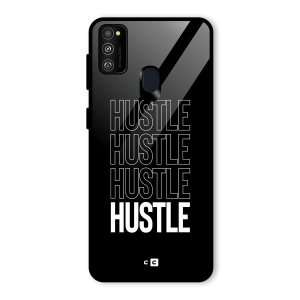 Hustle Hustle Hustle Glass Back Case for Galaxy M21