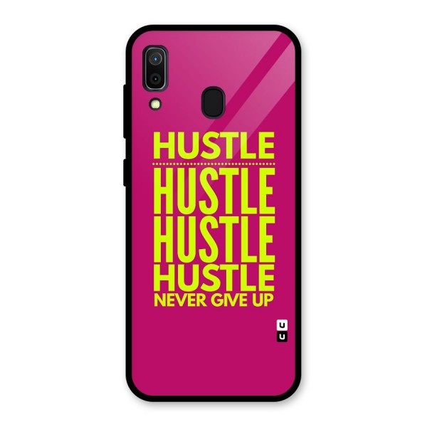 Hustle Never Give Up Glass Back Case for Galaxy A30