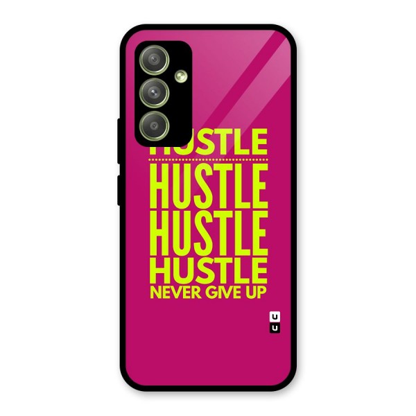 Hustle Never Give Up Glass Back Case for Galaxy A54