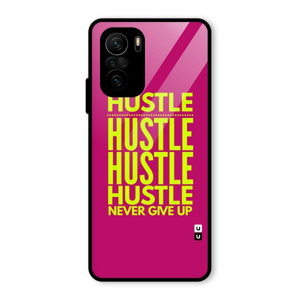 Hustle Never Give Up Glass Back Case for Mi 11x