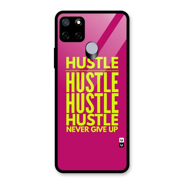 Hustle Never Give Up Glass Back Case for Realme C12