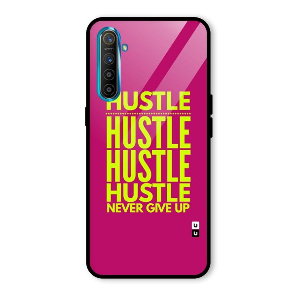 Hustle Never Give Up Glass Back Case for Realme XT