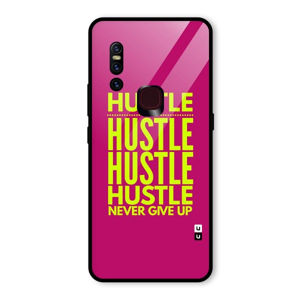 Hustle Never Give Up Glass Back Case for Vivo V15