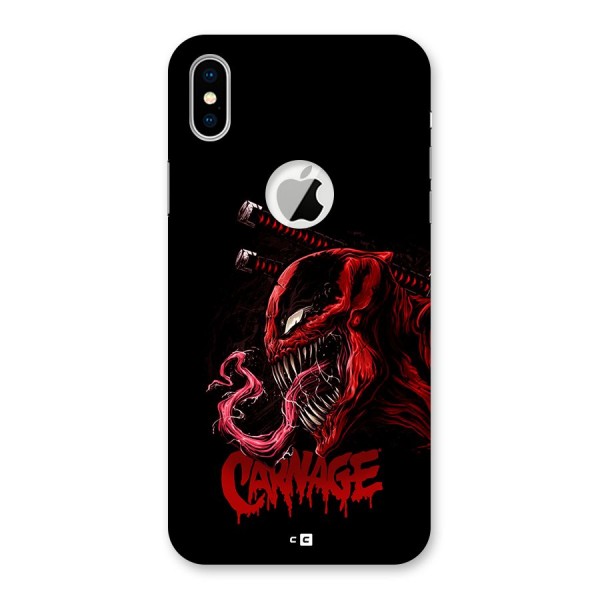 Hybrid Carnage Back Case for iPhone XS Logo Cut