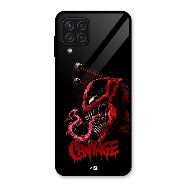 Hybrid Carnage Glass Back Case for Galaxy A22 4G