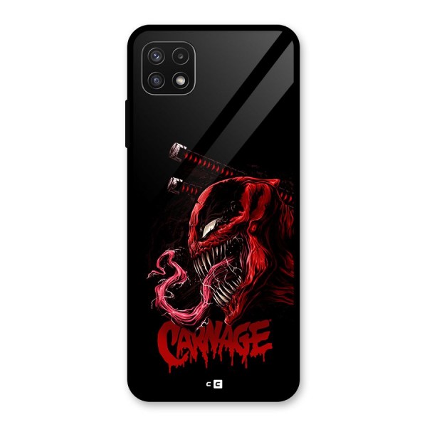 Hybrid Carnage Glass Back Case for Galaxy A22 5G