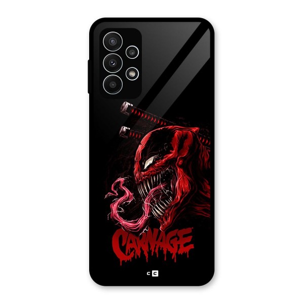 Hybrid Carnage Glass Back Case for Galaxy A23