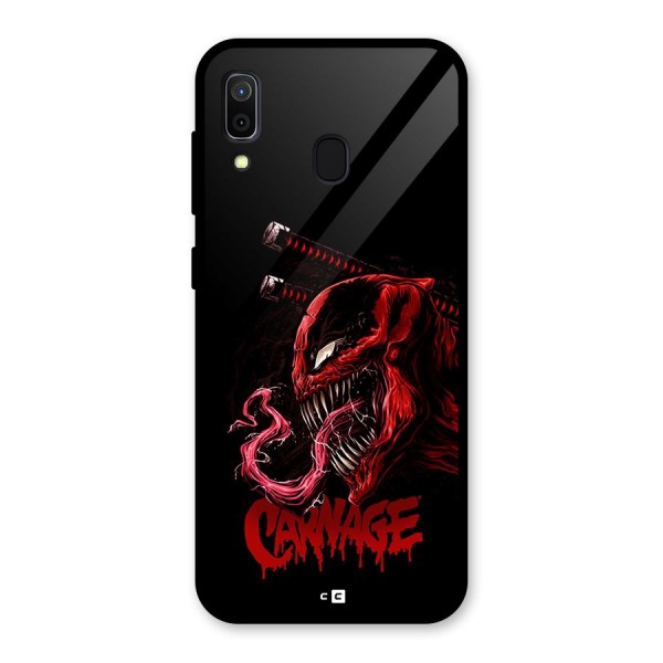 Hybrid Carnage Glass Back Case for Galaxy A30