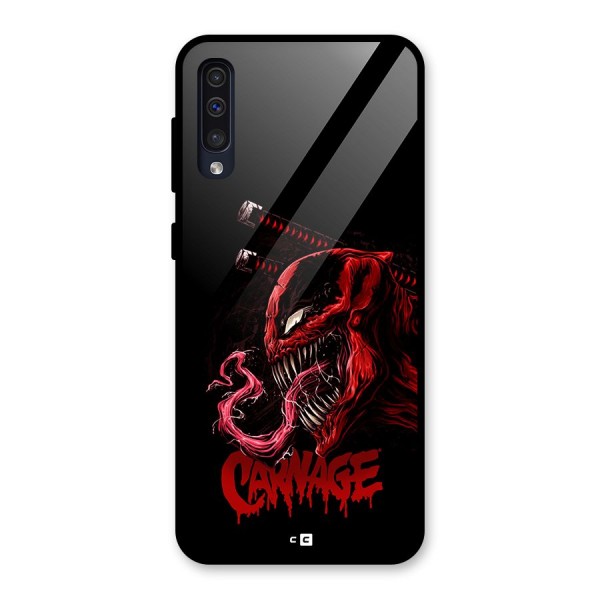 Hybrid Carnage Glass Back Case for Galaxy A50