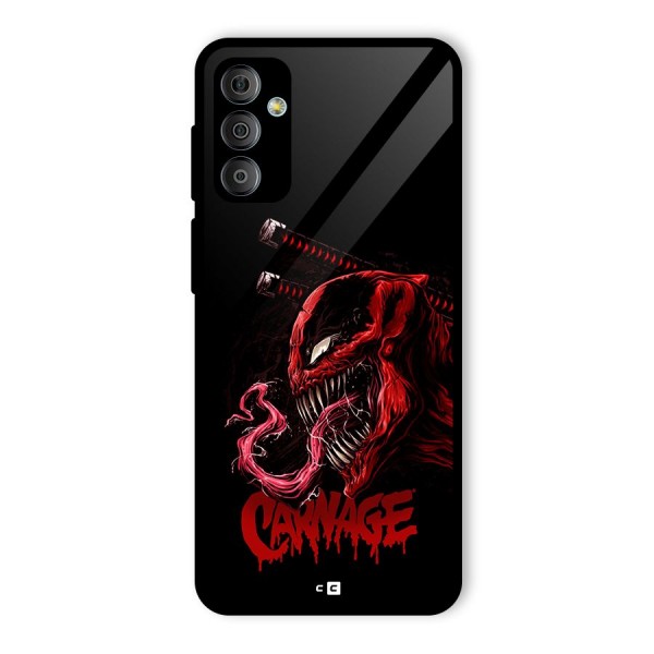 Hybrid Carnage Glass Back Case for Galaxy F23