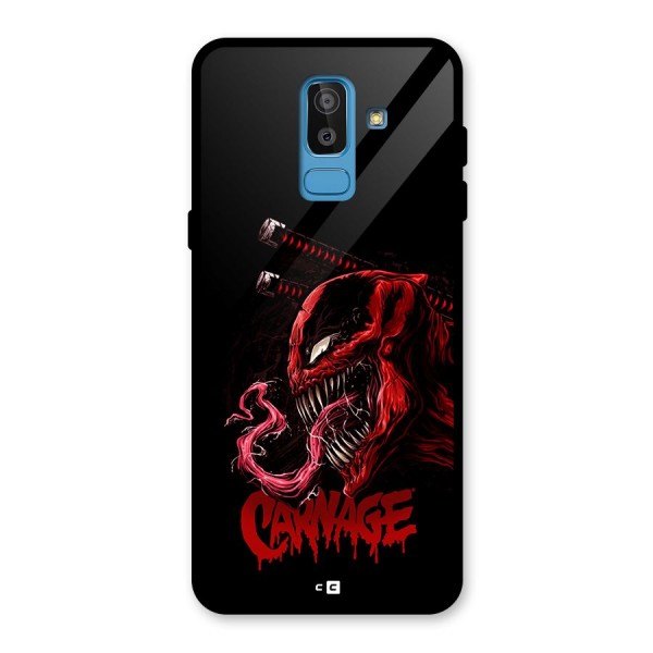 Hybrid Carnage Glass Back Case for Galaxy J8