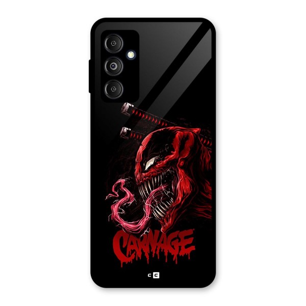 Hybrid Carnage Glass Back Case for Galaxy M14 5G