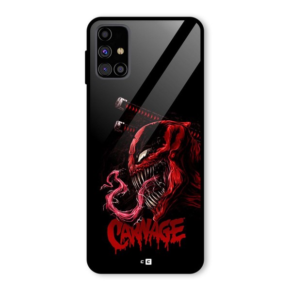 Hybrid Carnage Glass Back Case for Galaxy M31s