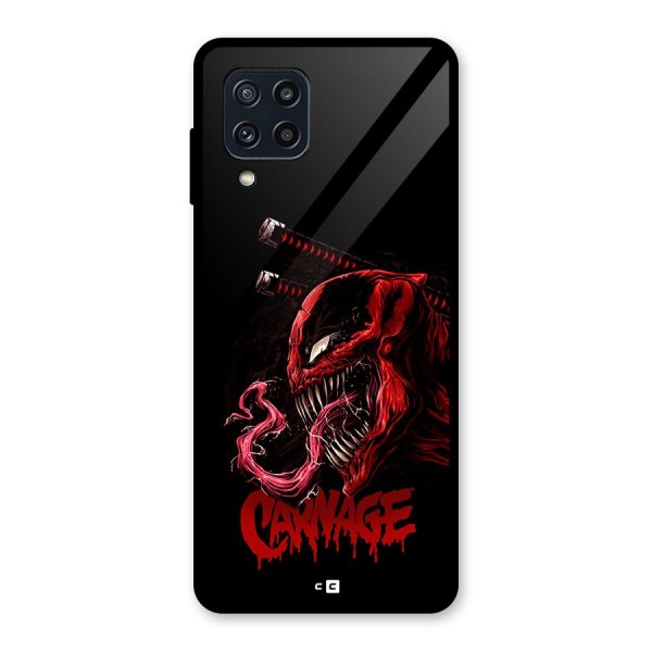 Hybrid Carnage Glass Back Case for Galaxy M32