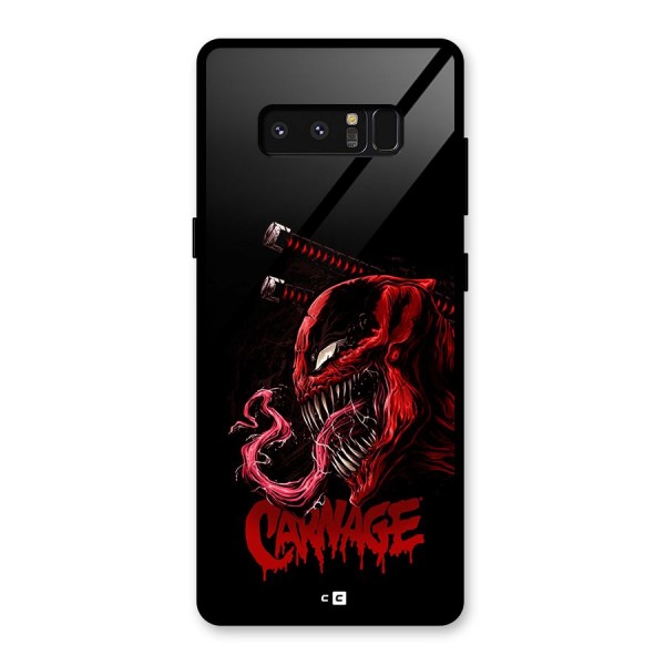 Hybrid Carnage Glass Back Case for Galaxy Note 8