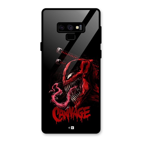 Hybrid Carnage Glass Back Case for Galaxy Note 9