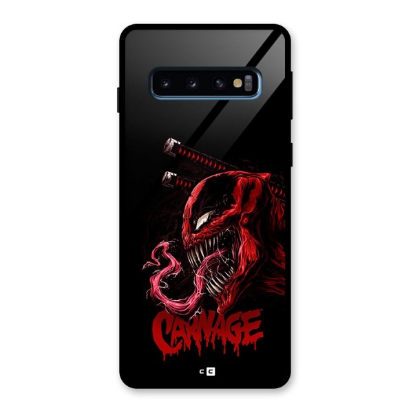 Hybrid Carnage Glass Back Case for Galaxy S10