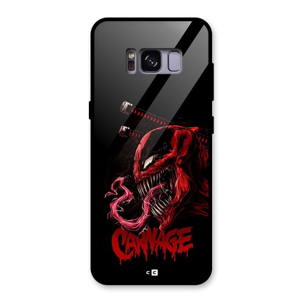 Hybrid Carnage Glass Back Case for Galaxy S8