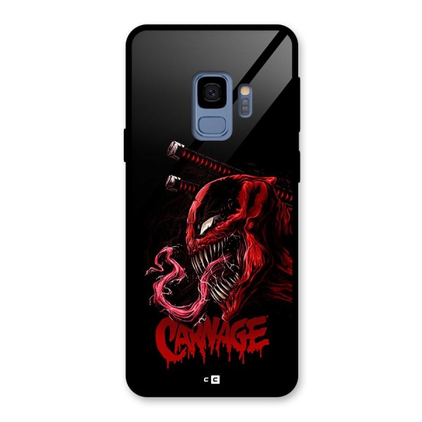 Hybrid Carnage Glass Back Case for Galaxy S9