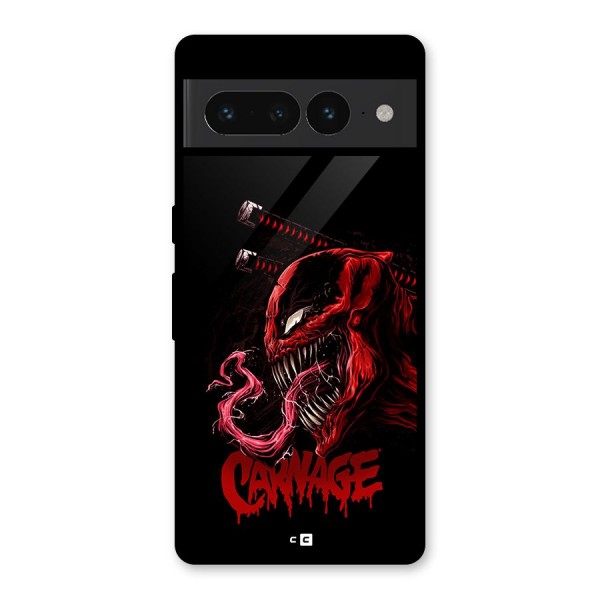 Hybrid Carnage Glass Back Case for Google Pixel 7 Pro