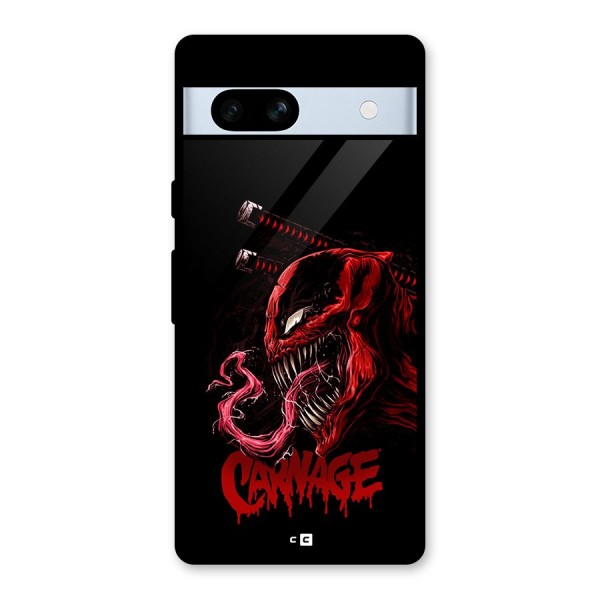 Hybrid Carnage Glass Back Case for Google Pixel 7a