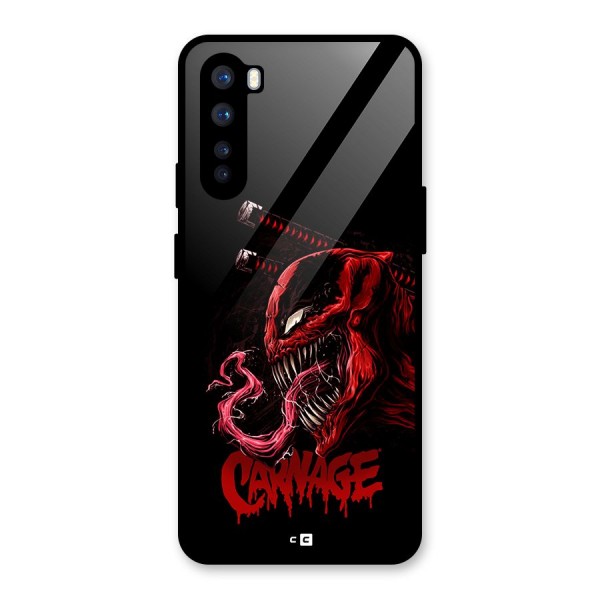 Hybrid Carnage Glass Back Case for OnePlus Nord