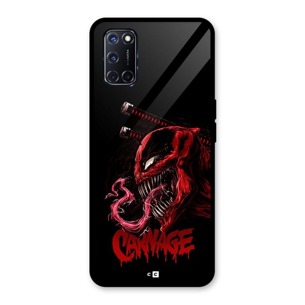 Hybrid Carnage Glass Back Case for Oppo A52