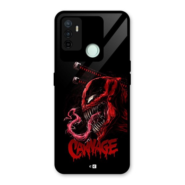 Hybrid Carnage Glass Back Case for Oppo A53