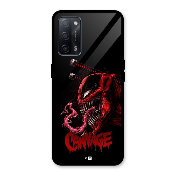 Hybrid Carnage Glass Back Case for Oppo A53s 5G