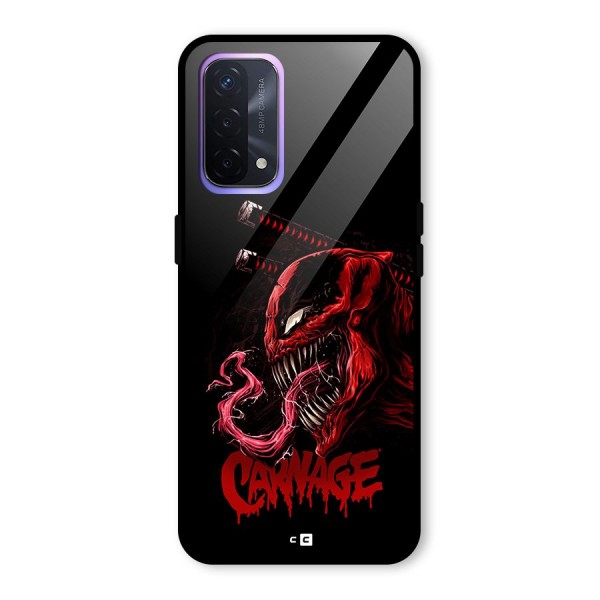 Hybrid Carnage Glass Back Case for Oppo A74 5G