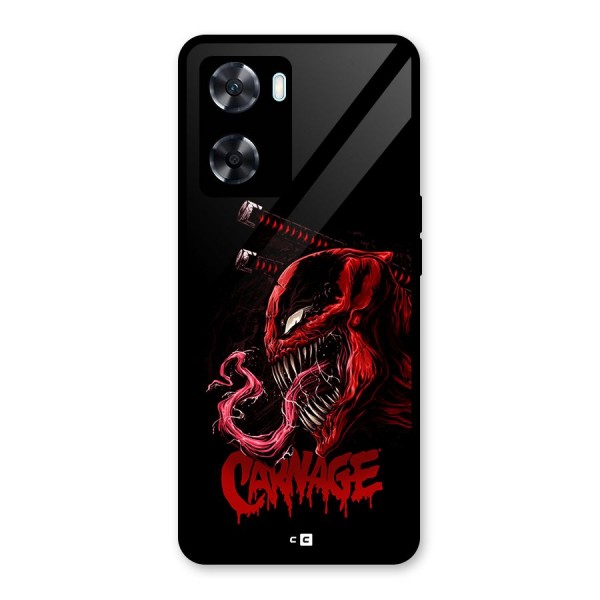 Hybrid Carnage Glass Back Case for Oppo A77