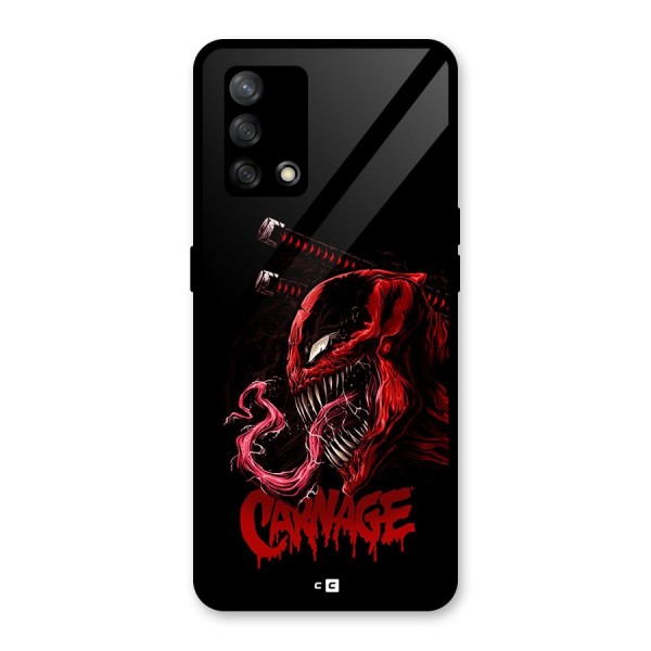 Hybrid Carnage Glass Back Case for Oppo F19