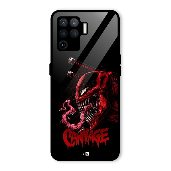 Hybrid Carnage Glass Back Case for Oppo F19 Pro