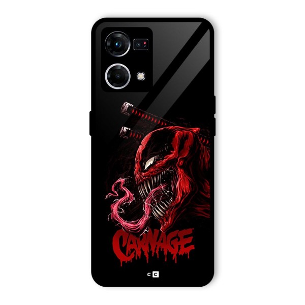 Hybrid Carnage Glass Back Case for Oppo F21 Pro 4G