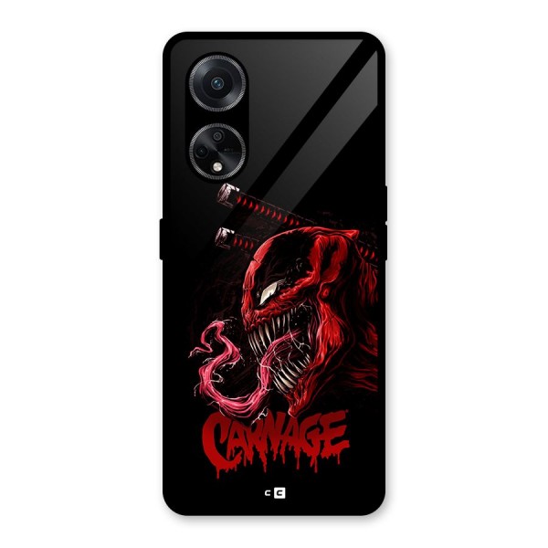 Hybrid Carnage Glass Back Case for Oppo F23