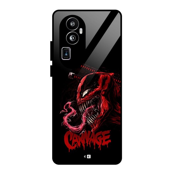 Hybrid Carnage Glass Back Case for Oppo Reno10 Pro Plus