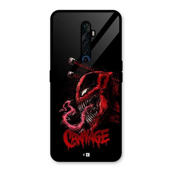 Hybrid Carnage Glass Back Case for Oppo Reno2 F