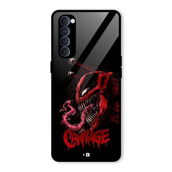 Hybrid Carnage Glass Back Case for Oppo Reno4 Pro