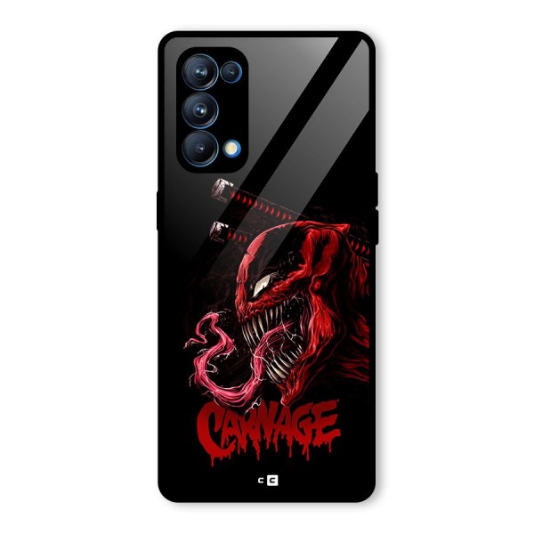 Hybrid Carnage Glass Back Case for Oppo Reno5 Pro 5G