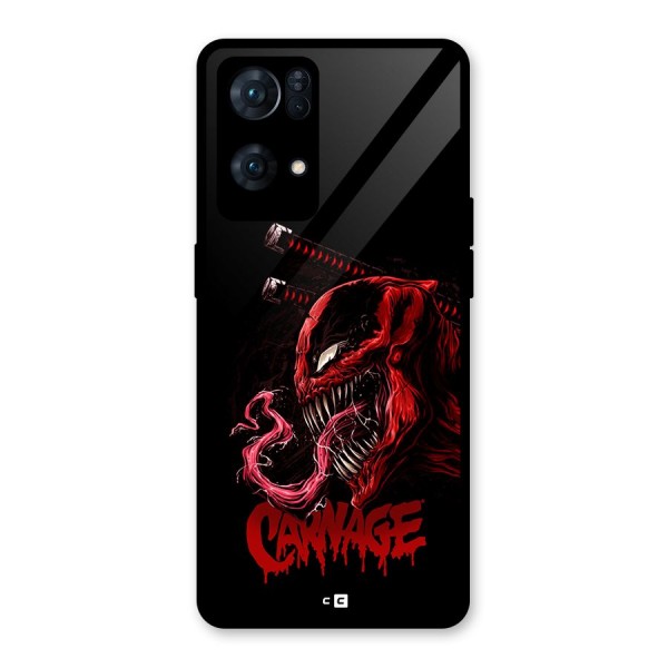 Hybrid Carnage Glass Back Case for Oppo Reno7 Pro 5G