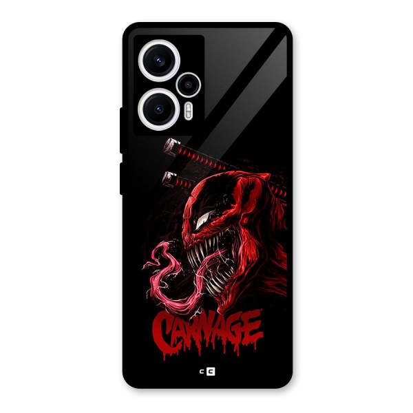 Hybrid Carnage Glass Back Case for Poco F5