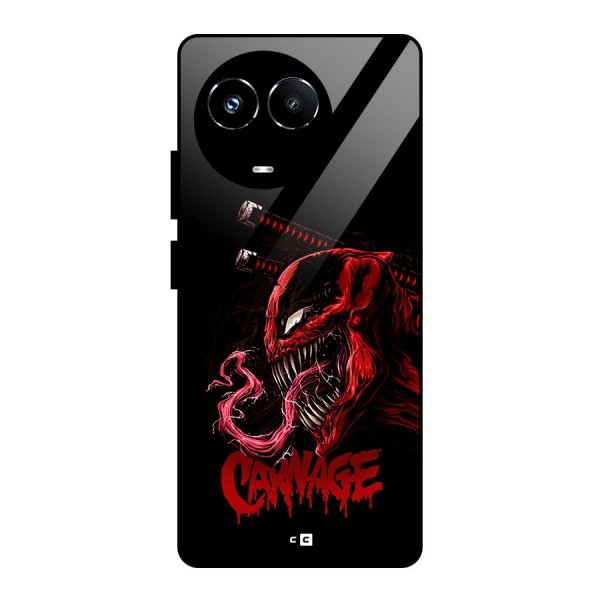 Hybrid Carnage Glass Back Case for Realme 11X