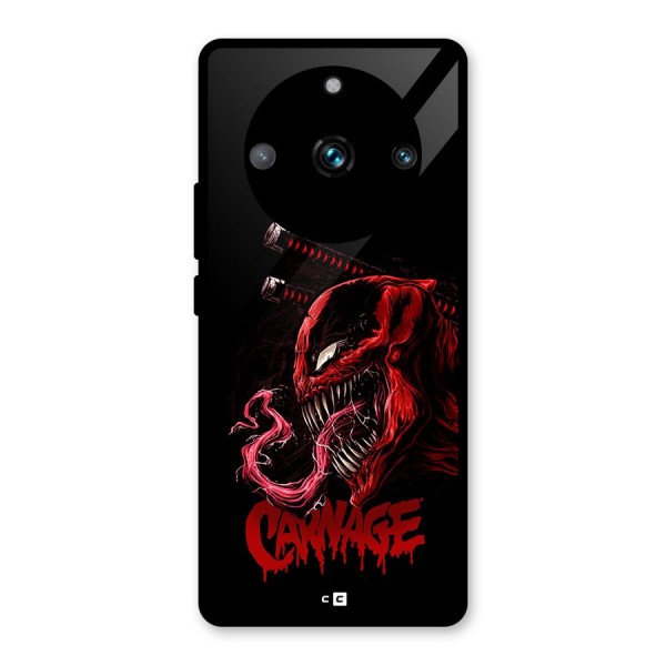 Hybrid Carnage Glass Back Case for Realme 11 Pro