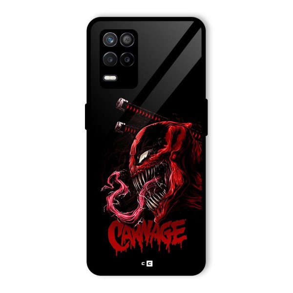 Hybrid Carnage Glass Back Case for Realme 8 5G