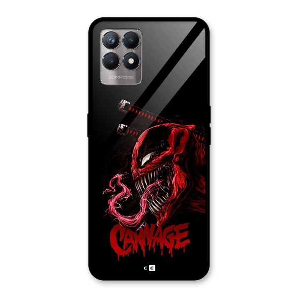 Hybrid Carnage Glass Back Case for Realme 8i