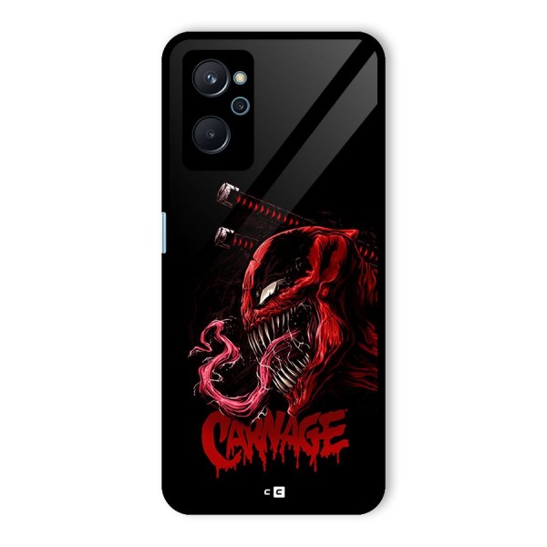 Hybrid Carnage Glass Back Case for Realme 9i