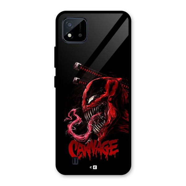 Hybrid Carnage Glass Back Case for Realme C11 2021