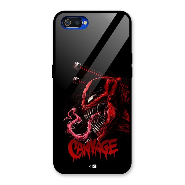 Hybrid Carnage Glass Back Case for Realme C2