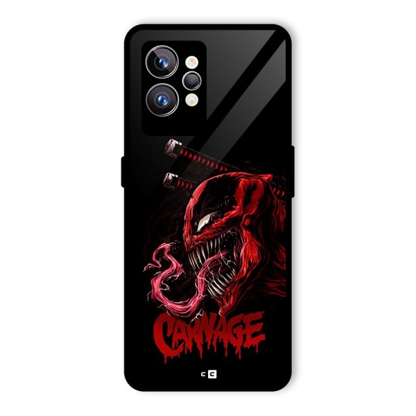 Hybrid Carnage Glass Back Case for Realme GT2 Pro